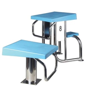 PODIUM SALIDA NADADORES AISI-304 ACABADO PULIDO ALTURA 400 mm