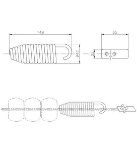 AMORTIGUADOR CORCHERA INOX. AISI-304 2