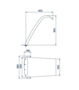 CORTINA LUXE - INOX ALT0 0,9 m PULIDO BRILLANTE 2