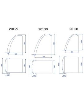CORTINA ARCO - INOX ANCHO 600 mm, ALTO 800 mm 2