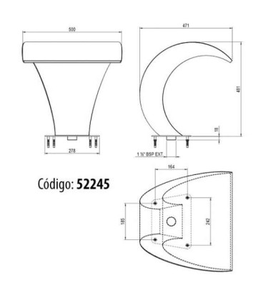CASCADA RESIDENCIAL A-350 AISI-316