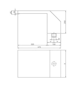 CASCADA DECORATIVA ANCHO 600 mm CONEX. 2 2