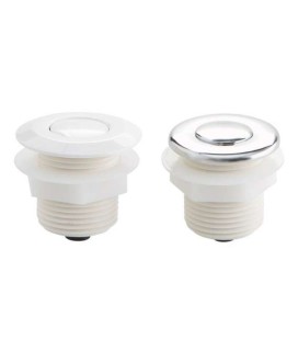 PULSADOR NEUMÁTICO FRONTAL DE BRONCE CROMADO