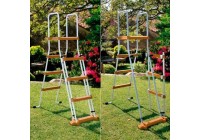 Piscina sobre suelo de acero decoración madera Ø 460 x 132 cm. KITPR458WO