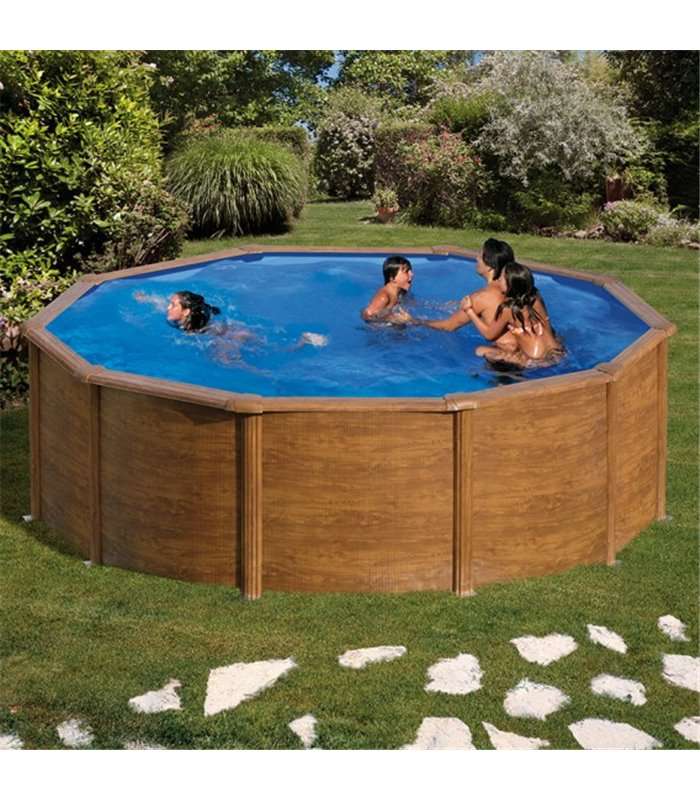 Cumplimiento a malta Automáticamente Piscina elevada madera D.240x120 Gre. KIT240W