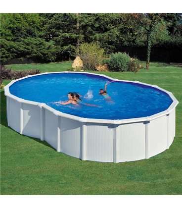 Piscina GRE serie Varadero ovalada de acero chapa blanca 640 x 390 x 120 cm. KITPROV6270