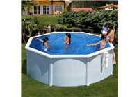 Piscina GRE serie Bora Bora ovalada de acero chapa blanca KITPROV613 Ø 350 x 120 cm. KITPR353