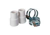2 conectores 38/32mm + 4 abrazaderas 38/32mm Gre. AR511