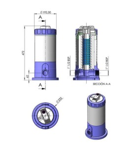 Filtro cartucho cilíndrico 5.000 L/H Astralpool. 00648 2