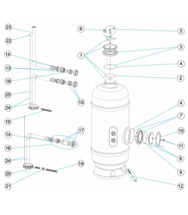 Junta tórica raccord salida EPDM 65 Astralpool. 4404301901