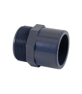 Machón mixto PVC para encolar y roscar macho D. 50 mm x 40mm x 1 1/2" Cepex. 02085