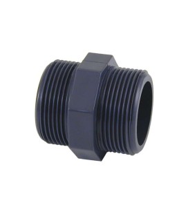 MANCHÓN DOBLE ROSCA PVC roscar macho D. ¾" Cepex. 02113