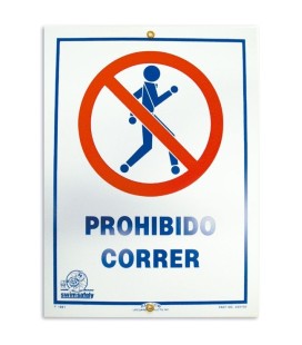 Cartel seguridad PROHIBIDO CORRER. 100692