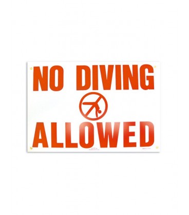 Cartel seguridad inglés NO DIVING ALLOWED. 100698