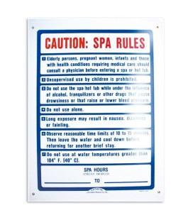 Cartel seguridad inglés SPA RULES. 101170