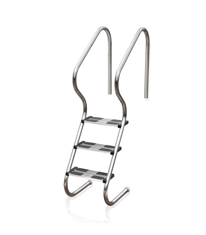 Escalera AISI304 3 peldaños Inox piscina enterrada Gre. EIE30