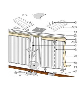 Perfil inferior de sujeción chapa para piscina KITPROV 5m Gre. PC300940WP