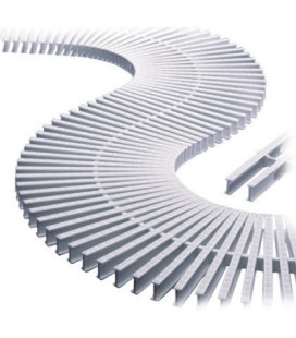 CAJA 365 UD. REJILLA TRANSVERSAL BLANCO CURVAS REVERSIBLE 245x35. AP-00221