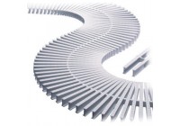 CAJA 500 UD. REJILLA TRANSVERSAL BLANCO CURVAS REVERSIBLE 195x22. AP-11107