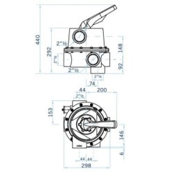Válvula selectora 2 1/2" Magnum Astralpool. 24837