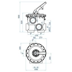 VÁLVULA SELECTORA 3" MAGNUM ASTRALPOOL. 28515