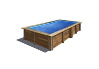 Piscina elevada de madera rectangular Lemon 375 x 200 x 68 cm Gre. 790204