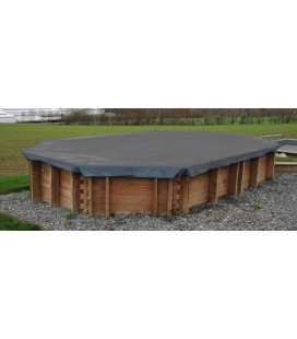 Cubierta de invierno piscina madera rectangular 415 x 240 Gre. CI790204