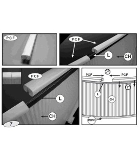 Perfil superior piscina madera Gre. 788038