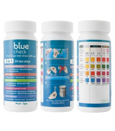 Blue Check tiras analíticas 5-en-1 vía App Astralpool. 71665