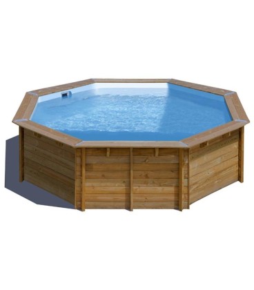 Piscina elevada de madera redonda Vanille 2 Ø 400 x 119 cm Gre. 800002