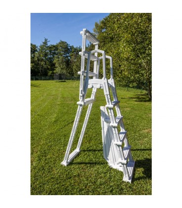 Escalera moldeada soplado 2x4 peldaños + plataforma Gre. L4PL