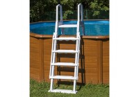 Escalera moldeada soplado 2x4 peldaños + plataforma Gre. L4PL