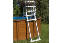 Escalera moldeada soplado 2x4 peldaños + plataforma Gre. L4PL