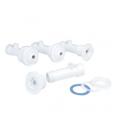 Kit hidromasaje piscina hormigón 190mm Blanco. 32113