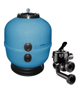 Filtro laminado Ice Ø600 Astralpool con válvula tornillos. 73180AN