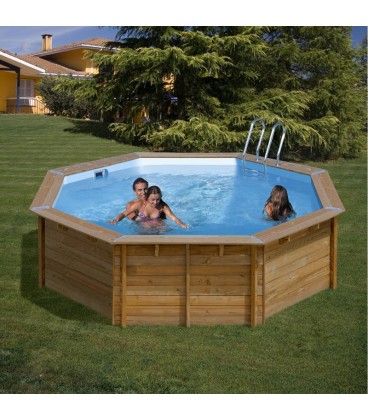 Piscina elevada de madera redonda Violette 2 Ø 500 x 127 cm Gre. 800003