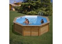 Piscina elevada de madera redonda Violette 2 Ø 500 x 127 cm Gre. 800003