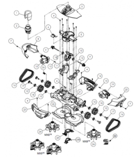 Correa oruga tracción dentada MX8. W79025 2
