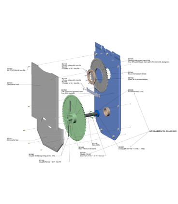 Cojinete eje cubierta automática Rousillon Ceret Astralpool. 070225