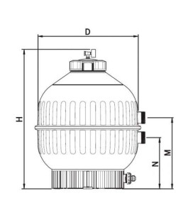 FILTRO CANTABRIC Ø 400 LATERAL 1 ½ válvula selectora tornillos. 22398CP 2