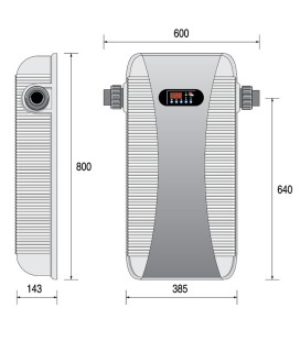 Calentador Eléctrico Zodiac RE/U 21Tri - W40TIT21 2