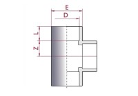 Te PVC Diámetro 63 Cepex. 01785