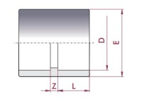 Manguito PVC Diámetro 63 Cepex. 01877