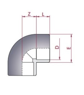 Codo PVC Diámetro 50 90º Cepex. 01716 2
