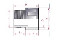 Terminal rosca macho PVC Diámetro 50 a 1-1/2" Cepex. 02106  72 UD
