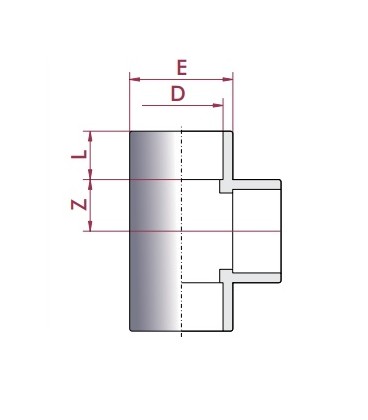 Te PVC Diámetro 40 Cepex. 01783