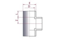 Te PVC Diámetro 40 Cepex. 01783