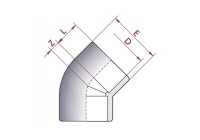 Codo PVC Diámetro 140 45º Cepex. 01756