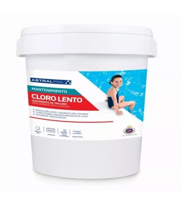 Cloro Lento Tabletas 250gr 25kg. Astralpool. 75163