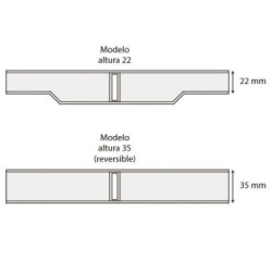 Rejilla transversal rebosadero curvas 245mm Astralpool. 34191